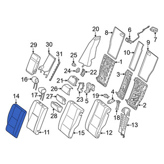 Mercedes-Benz OE - Rear Right Seat Back Cushion Cover