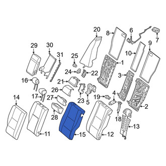 Mercedes-Benz OE - Rear Left Seat Back Cushion Cover