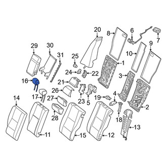 Mercedes-Benz OE - Rear Outer Headrest