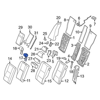 Mercedes-Benz OE - Rear Center Headrest