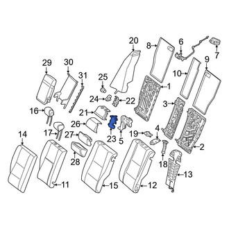 Mercedes-Benz OE - Rear Center Seat Back Cushion Cover