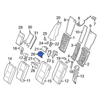 Mercedes-Benz OE - Center Upper Seat Back Cushion Cover