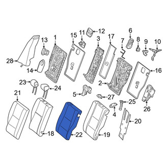 Mercedes-Benz OE - Center Left Seat Back Cushion Cover