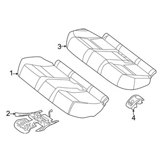 Mercedes-Benz OE - Seats & Tracks - Second Row Seats (Seat Cushion Components), (Wagon)