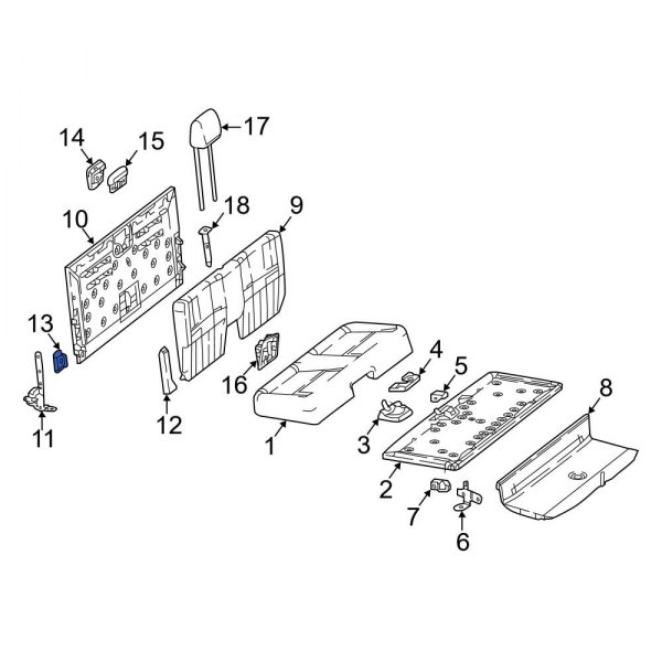 Seat Back Frame Cap