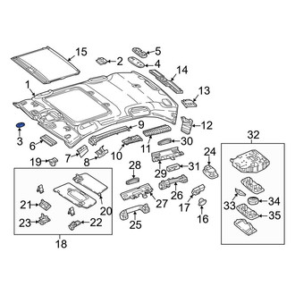 Mercedes-Benz OE - Front Headliner Cap
