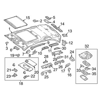 Mercedes-Benz OE - Roof - Interior Trim (W/O Panoramic Roof), (Sedan)