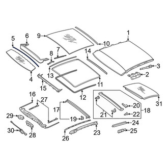 Mercedes-Benz OE - Front Sunroof Glass Seal