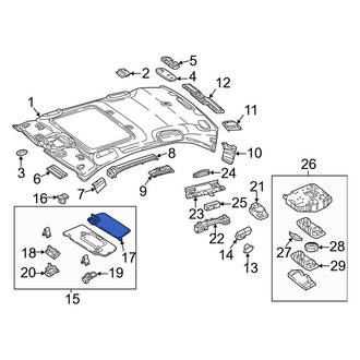 Mercedes-Benz OE - Right Outer Sun Visor Cap