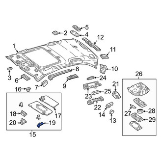 Mercedes-Benz OE - Right Sun Visor Cap