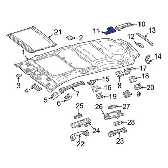 Mercedes-Benz OE - Center Left Roof Insulator