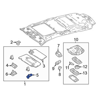 Mercedes-Benz OE - Front Right Outer Sun Visor Cover