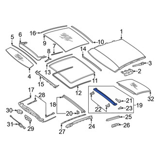 Mercedes-Benz OE - Rear Sunroof Cover