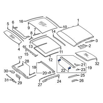 Mercedes-Benz OE - Rear Sunroof Cover Guide
