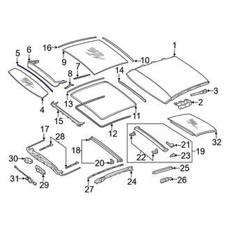 Mercedes-Benz OE - Front Sunroof Glass Seal