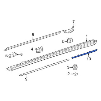 Mercedes-Benz OE - Front Left Rocker Panel Molding Trim Insert