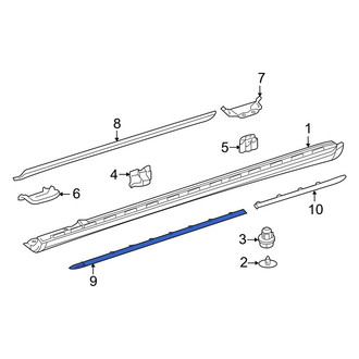Mercedes-Benz OE - Front Left Rocker Panel Molding Trim Insert