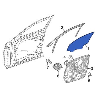 Mercedes-Benz OE - Rear Left Door Glass