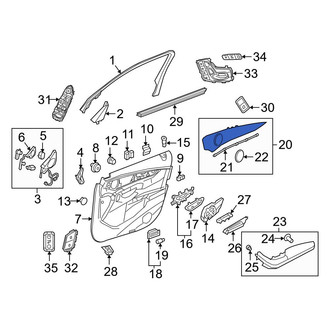 Mercedes-Benz OE - Front Right Door Trim Molding