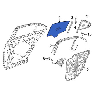 Mercedes-Benz OE - Rear Right Door Glass