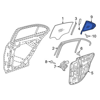 Mercedes-Benz OE - Rear Left Vent Window Assembly