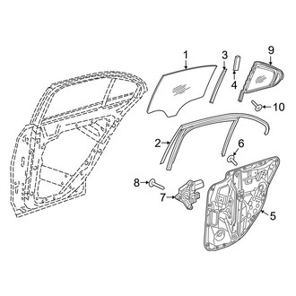 Mercedes-Benz OE - Rear Door - Glass & Hardware (Sedan)