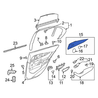 Mercedes-Benz OE - Rear Left Door Trim Molding