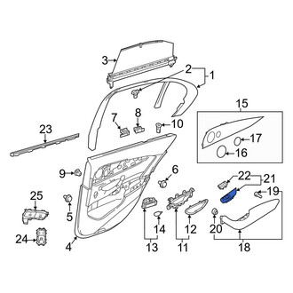 Mercedes-Benz OE - Rear Right Door Switch Trim Panel