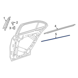 Mercedes-Benz OE - Rear Left Door Reveal Molding