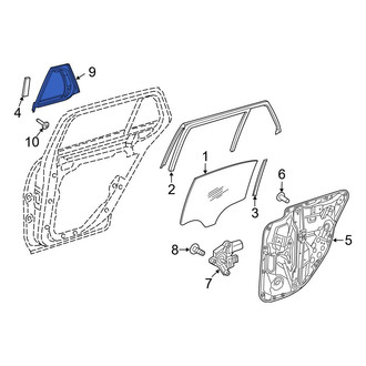 Mercedes-Benz OE - Rear Left Vent Window Assembly