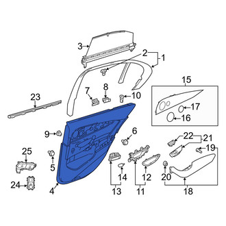 Mercedes-Benz OE - Front Right Inner Door Interior Trim Panel