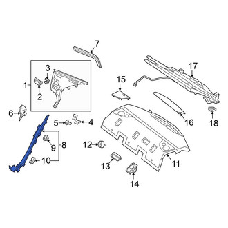 Mercedes-Benz OE - Rear Right Lower Interior Quarter Panel Trim Panel