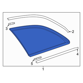 Mercedes-Benz OE - Rear Left Quarter Glass
