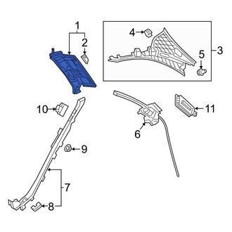 Mercedes-Benz OE - Left Body C-Pillar Trim Panel
