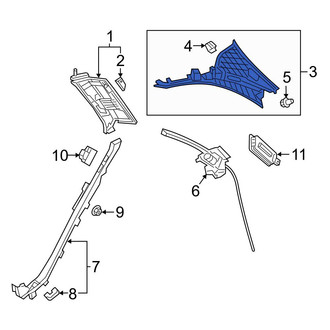 Mercedes-Benz OE - Rear Left Upper Interior Quarter Panel Trim Panel