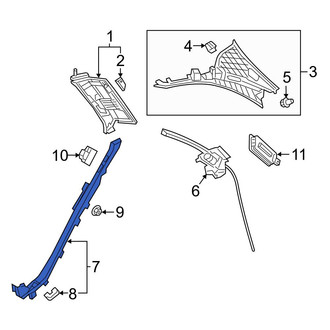 Mercedes-Benz OE - Rear Left Lower Interior Quarter Panel Trim Panel