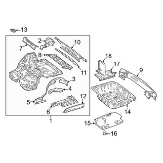 Mercedes-Benz OE - Rear Body & Floor - Floor & Rails (Sedan)