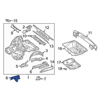 Mercedes-Benz OE - Rear Right Forward Floor Pan Reinforcement