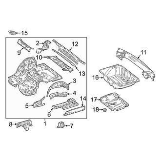 Mercedes-Benz OE - Rear Body & Floor - Floor & Rails (W/O 3rd Row Seats), (Wagon)