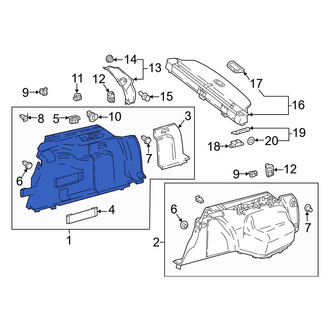 Mercedes-Benz OE - Rear Right Trunk Trim Panel