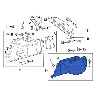 Mercedes-Benz OE - Rear Left Trunk Trim Panel