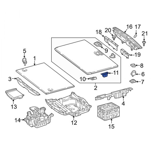 Floor Cover Panel Bracket