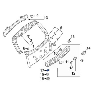 Mercedes-Benz OE - Rear Liftgate Trim Cover