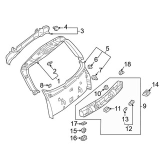 Mercedes-Benz OE - Lift Gate - Interior Trim (Wagon)