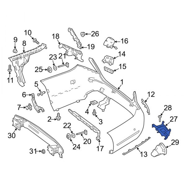 Bumper Cover Heat Shield Bracket