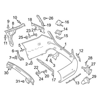 Mercedes-Benz OE - Rear Bumper - Bumper & Components (Sedan)