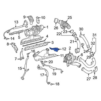 Mercedes-Benz OE - Turbocharger Mount Heat Shield