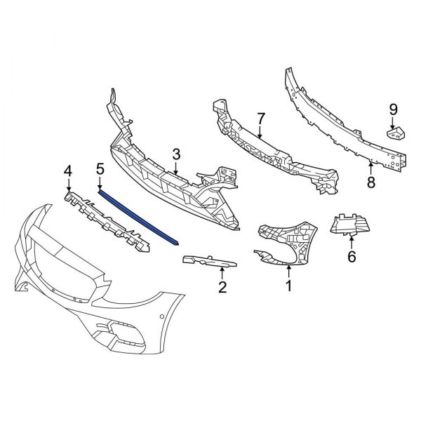 Bumper Cover Support Rail Seal