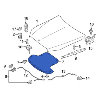 Mercedes-Benz OE - Front Hood Insulation Pad