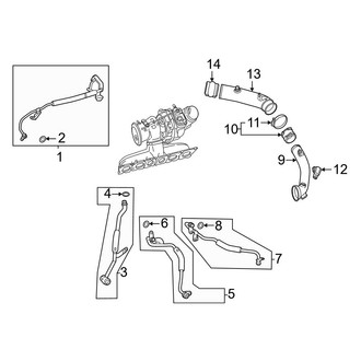 Mercedes-Benz OE - Engine - Turbocharger & Components (Pipes & Tubes), (Sedan / Wagon)